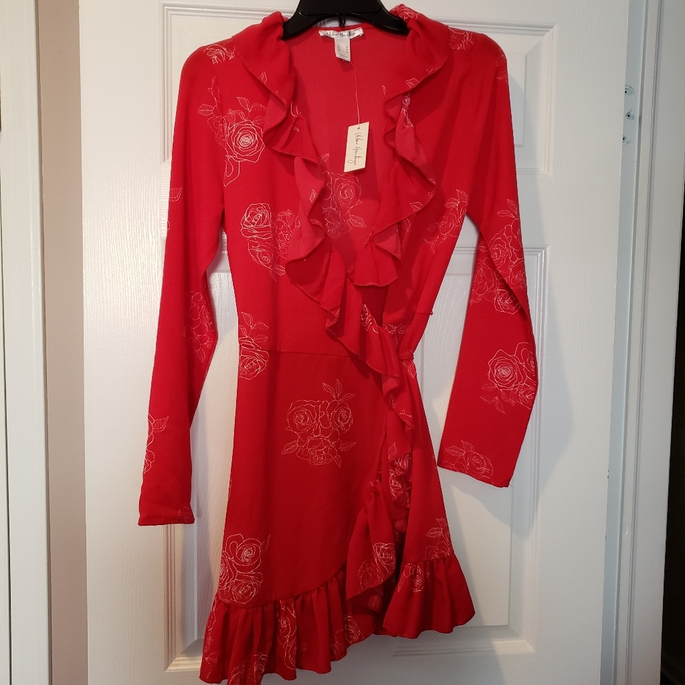 Women Ruffled Wrap Dress
